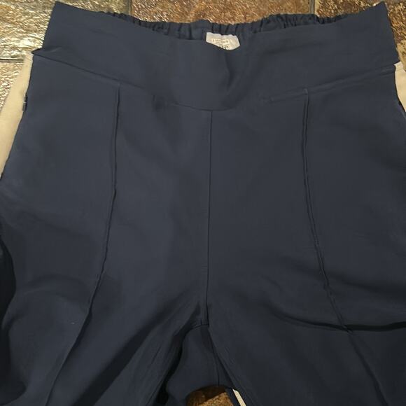 See Rose Go Navy Track Pants Size 16 Zip Pockets Rose Gold Quiet Luxury - Picture 5 of 8